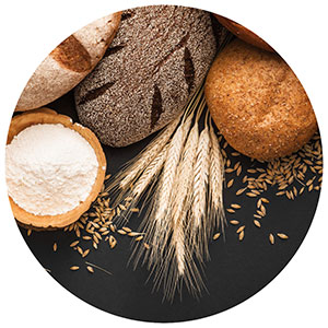 Wheat bread and grains