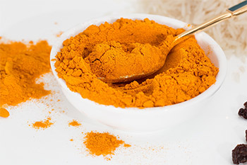 Turmeric is a common ingredient in curry seasonings and has a bright orange to yellow color. Turmeric is an excellent source of manganese and a good source of iron.